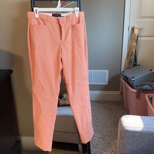 Orange and white patterned business casual pants, banana republic, size 6 !!!